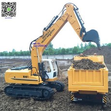 合金版 17通道 17動 金屬遙控怪手 挖土機 挖掘機 含電動夾爪 破碎頭 現貨, 1個, 17通怪手+電動夾爪,原廠標配