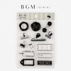 莫莫日貨 日本進口 BGM水晶印章組 CS016 手帳裝飾, 1個