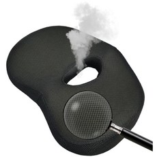 무하중 메모리폼 방석 꼬리뼈 사무실 방석 자세교정 임산부 의자 쿠션 무중력, 1개, 블랙