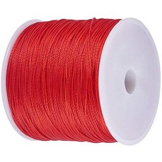길이 106m 원형 왁스 처리 폴리에스터 꼬임 코드 진홍색 0.5mm, 빨간색, 1개
