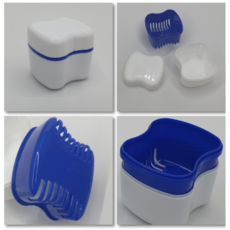 틀니 교정기 케이스 유지장치 세척 세정 보관(화이트), 1개