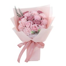 졸업식 비누꽃다발 + 쇼핑백 기념일 꽃다발, 분홍카네이션