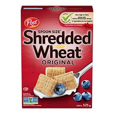 포스트 스푼 사이즈 으깬 밀 오리지널 시리얼 525그램 Post Spoon Size Shredded Wheat Original Cereal 525g, 1.16 Pound (Pack of 1), 1개
