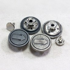 [단추똥꼬] 청바지단추 청자켓 흔들이 단추 5세트 20mm, 1개, (30번)캐 화살표 착색 5세트