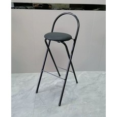 아일랜드 바텐 스툴 간이, 65cm 블랙 쿠션 포함