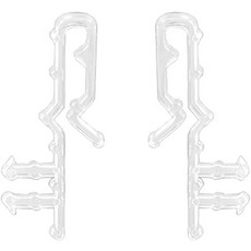 16개 숨겨진 블라인드 클립 2인치 채널 밸런스 홈 윈도우 블라인드용 투명 플라스틱 리테이너