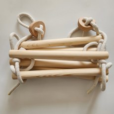 줄사다리 원목 실내 문틀밧줄 간격 매달리기 놀이기구 가정용 방문 교구 문틀, 1개, 삼각 클립형 7개 원목