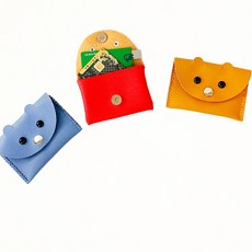 강아지 카드지갑 1개입 가죽공예 가죽지갑만들기 강템, 1개