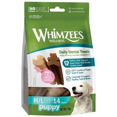 Whimzees 唯潔 幼犬專用潔牙骨 (M/L), 210g, 1個, 詳件包裝