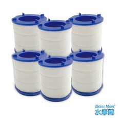 水摩爾 透明PP高密度濾棉 除氯過濾器-專用替換 濾芯(3.6.12入) 除氯淨水器 廚房 替換濾心 過濾雜質鐵鏽汙垢, 1個, 6入
