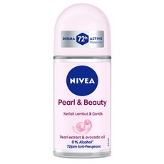 니베아 여성용 펄 앤 뷰티 48 잼 롤 온 데오드란트, 50ml, 1개