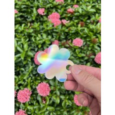 亮黃色花朵造型工藝材料，手工藝裝飾配件，DIY拼貼材料, 七彩雷射, 1個