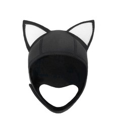 다이빙 모자 고양이귀 고양이 캡 스쿠버 서핑 잠수 다이빙후드, 화이트