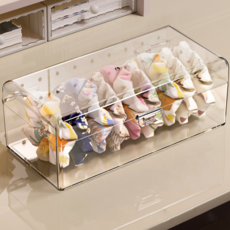 롤링페이퍼 아크릴 머리끈 정리함 다용도 수납 보관함, 투명, 1개