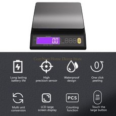 92MF 충전식 주방 계량 장치 에너지 에너지 절약 전자 웨이터 디지털 식품 스케일 베이킹 애호가, 01 10, 01 빠른