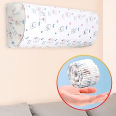 부직포 에어컨커버 벽걸이형 먼지방지 전체커버 65x130 세탁가능 변색방지 벌레차단 청결유지, 토끼