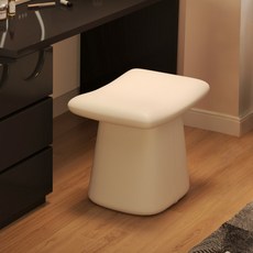 화장대의자 미드센츄리 바퀴 화장대의자스툴 높이 벨벳 식당 수납스툴 벤치의자 풋스툴 나무스툴의자 우드 버클, 1개, 업그레이드 그레이 고탄성 스펀지