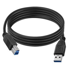 ZJIVQO USB 3.0 케이블 A 수 - B 수 스캐너 프린터 데스크탑 외장 하드 드라이버 등에 사용 가능한 초고속 케이블 코드(5피트/1.5m) 126191, ZJIVQO USB 3.0 케이블 A 수 - B 수,