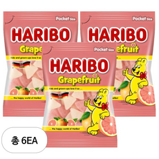 하리보 그레이프프루트 젤리, 100g, 6개
