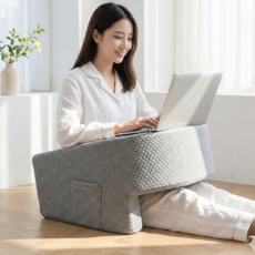 텍스스테드 독서 쿠션테이블 침대 스터디쿠션, 그레이