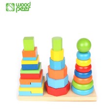 소근육발달 알록달록 3종도형 쌓기놀이 유치원촉감게임 주의와관심 호기심자극, 1개