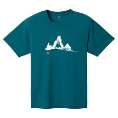 【mont-bell】男女兼用 WICKRON快乾T-YAMA水墨山 藍綠 No.1114741-BGN