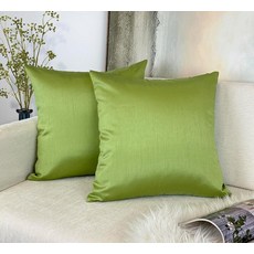 Aiking Home 61x61cm(24x24인치) 인조 실크 스퀘어 유럽 샴 지퍼 잠금 아쿠아(2개 세트) Collection 129763 8926574191, 초록색