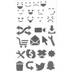 A50-0155 蝶古巴特DIY 簍空模板 塗鴉繪畫模版, 1個
