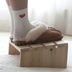 삼나무 발 받침대 원목 높이 사무실 발 받침대 피톤치드 바른자세 소파 스툴 의자, 발받침대_평면