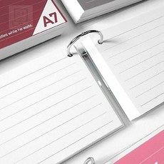 스토어-정유 A7 메모리 링 단어장 휴대용 영어 암기 단어노트 암기단어장, 모카핑크