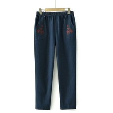 팬츠 밴딩 할머니 청바지 퀄팅 고무줄 겨울 엄마 선물, B. 축복의 꽃