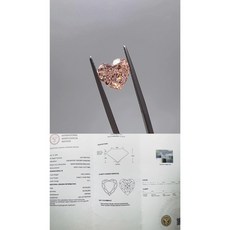 三克拉心形櫻花粉彩鑽 未來鑽石批發 培育鑽石批發 GIA鑽石證書 IGI鑽石證書 頂級八心八劍無螢光 高顏色高淨度, 1個