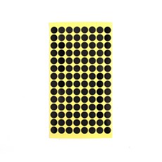 아이템스팟 컬러 원형 스티커 112P 소량 아동미술 투표 무지, 검정