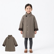 유아동 트렌치 무드 코트 봄가을 간절기 아우터 체크 안감