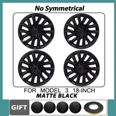 Tesla Model 3 2023 용 4PCS HubCap 18 인치 성능 교체 휠 캡 자동차 림 커버 액세서리, 03 Matte Black 4 PCS