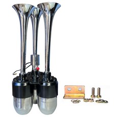 可開發票日本新幹綫喇叭 貨車雙管氣喇叭 改裝車鳴笛電控氣喇叭 儲氣罐延音尾音貨車雙管氣喇叭 護耳氣喇叭 12v24v通用, 三喇叭