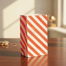 가온로그 컬러 사선 각대 봉투 종이쇼핑봉투, 분홍