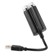 데일리쇼핑 자동차 USB무드등 엠비언트 오로라 각도조절 미러볼 LED 라이트, 레드블루, 1개