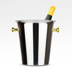 不銹鋼大冰桶 宴會香檳盆 特大紅酒冰粒桶 酒吧香檳桶 冰鎮器, 1個, 歐式金耳香檳桶