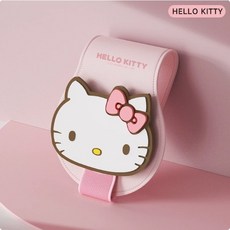 헬로 키티 차량용 썬바이저 클립 선글라스 거치대 자동차 안경 보관 집게 수납 정리대, 핑크, 1개