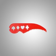 행복물류 포커랩칼(레드) 일회용칼 포장랩칼 플라스틱칼(62mm) 1천개(소량 / 1봉지), 1개
