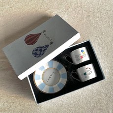 LANVIN 骨瓷咖啡杯碟套裝 附贈禮盒, 1個, 2杯2碟 禮盒裝