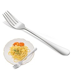 디너 포크 8피스 20.3cm 8인치 스테인리스 스틸 테이블 식기 세척기 플랫웨어 식품 등급 거울 광택 실버웨어 메인 가정 레스토랑 또는 호텔용 264899