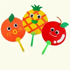 과일 부채 DIY 3종 유아미술놀이 부채만들기재료 쓱템, 1개