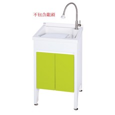 愛琴海廚房 立柱款活動洗衣板 洗衣台 門板顏色訂做 木紋 台灣製U-550 50CM人造石PVC防水桶身 小洗手台, 1個, U-550 50CM,素面白