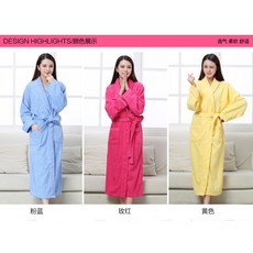 泡湯必備秋冬純棉素色成人多色任選, 1個, 毛巾料浴袍超值款~~桃紅色,M