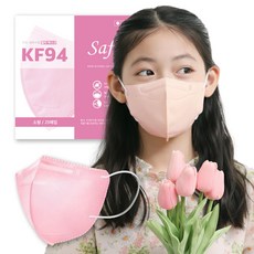 세이피 새부리형 KF94 소형 100매 컬러 황사 방역 어린이 마스크 식약처 인증 완료, 1개, 소형 피치