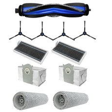 科沃斯 副廠配件套裝：主刷、邊刷、濾網、塵袋、滾筒拖布一次購足 輕鬆更換 維持最佳清潔效能, 1套, X8PROOMNI