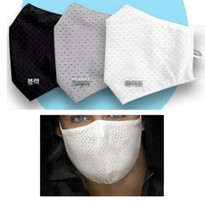 메쉬 망사 마스크 골프 등산 쿨 냉감 면마스크 패션마스크, 블랙