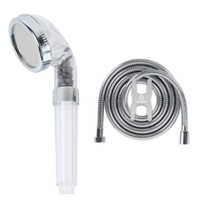 HOME DAUM 暴雨水壓3段式安全過濾花灑頭+2m花灑軟管套組, 1套